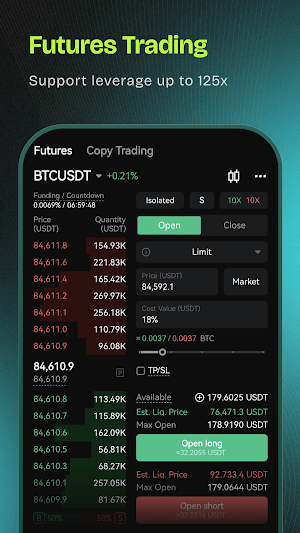 Bitunix Pro: Trade Bitcoin Screenshot 1