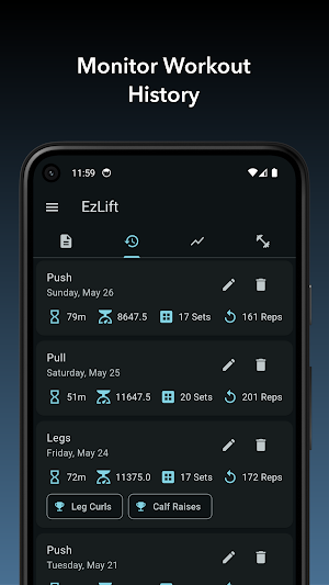 EzLift - Gym Fitness Journal Screenshot 2