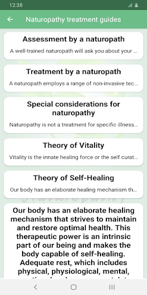 Naturopathy treatment guides Screenshot 1