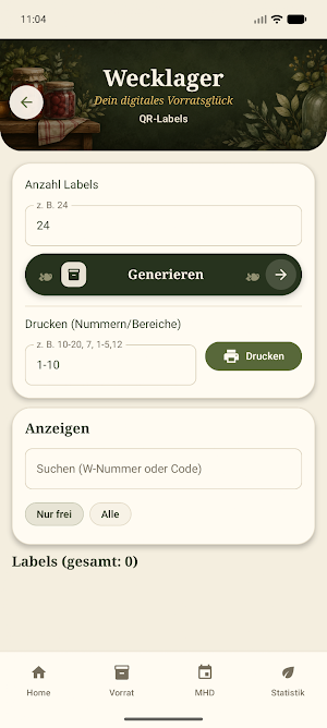 Wecklager – Vorratsverwaltung Screenshot 3