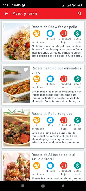 Recetas de Cocina China Screenshot 2