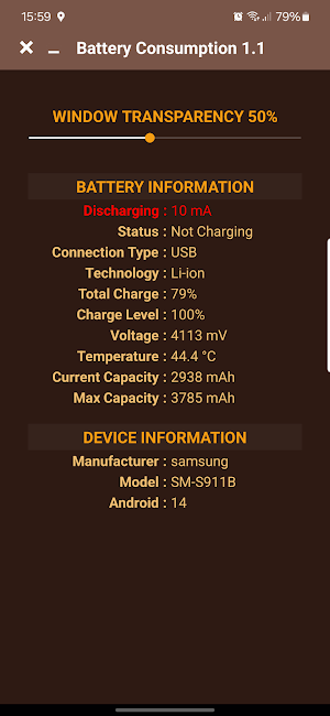 Battery Consumption Screenshot 1