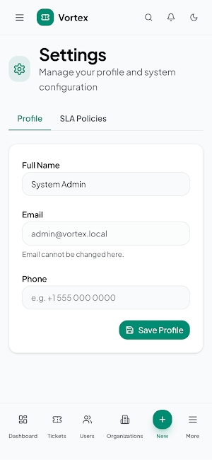Vortex Support Screenshot 1