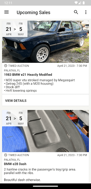 Projects & Parts Screenshot 0