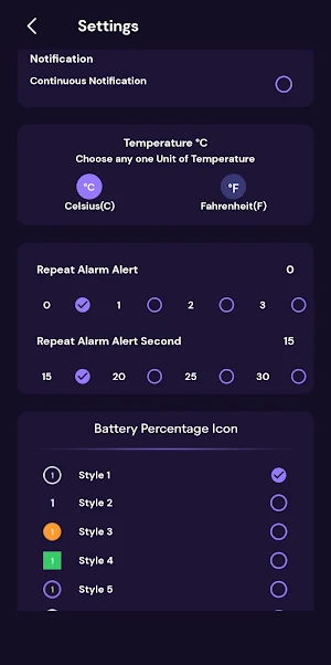 Battery Charging Talking Alarm Screenshot 3