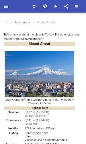 Highest points of countries Screenshot 2