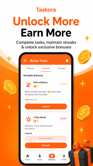 Taskora- Task & Earn Screenshot 1