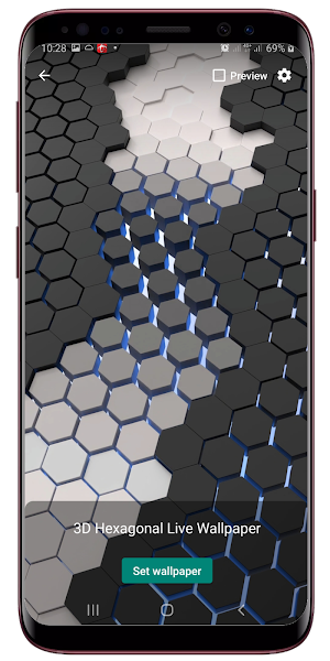 3D Hexagonal LIve Wallpaper Screenshot 1