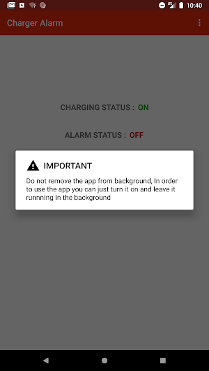 Charger Alarm Screenshot 1
