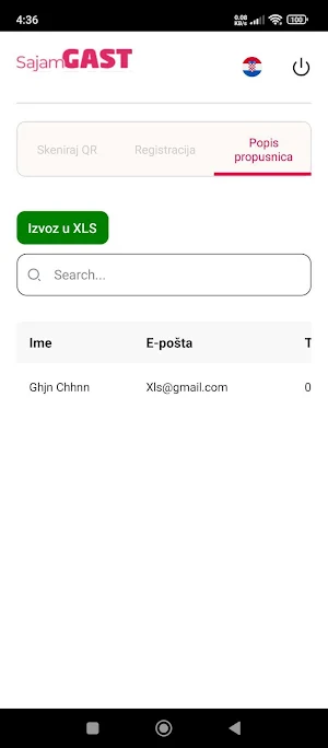 Sajam Gast Organizer Screenshot 3