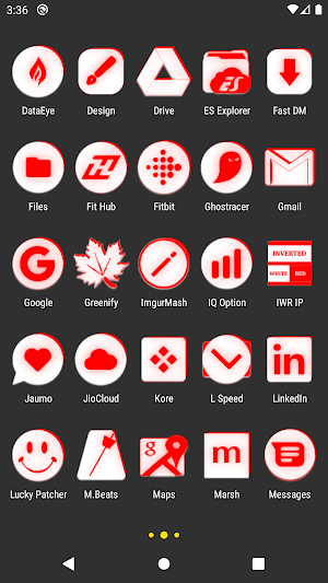 Inverted White Red Icon Pack Screenshot 2