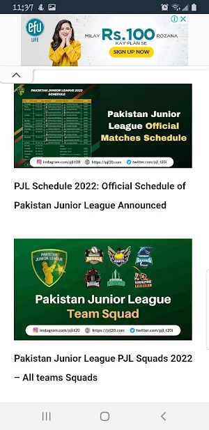 Pakistan Junior League Screenshot 3