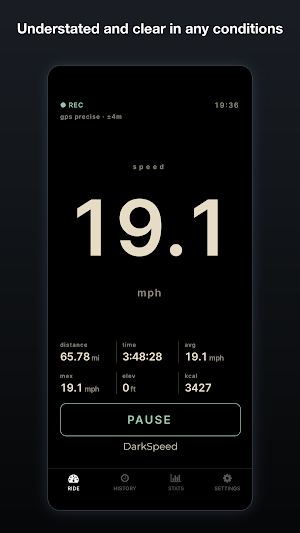 DarkSpeed Bike Speedometer GPS Screenshot 3