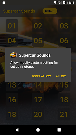 Supercar Sound Ringtones Screenshot 2