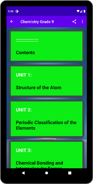 Chemistry Grade 9 Screenshot 0