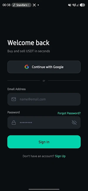 Snaville: USDT & TZS Exchange Screenshot 1