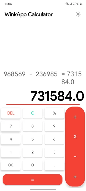 WinkApp Calculator Screenshot 0