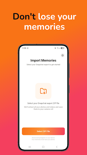 Memories import: Snap Backup Screenshot 0