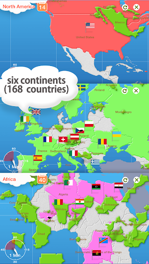 World Map Puzzle 168 Countries Screenshot 3
