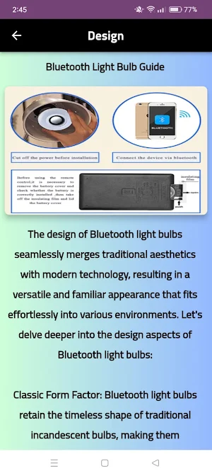 bluetooth light bulb guide Screenshot 2