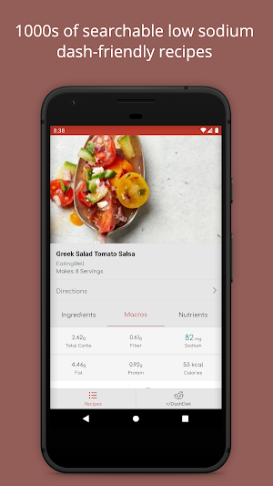 My Dash Diet: Food Tracker and Low Sodium Recipes Screenshot 2
