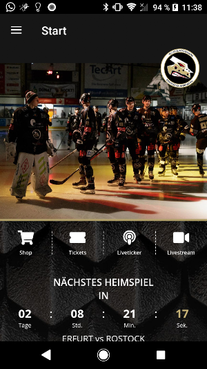 EHC Erfurt e.V. Screenshot 1