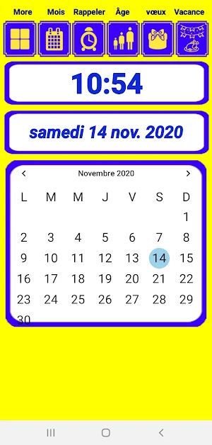 Calendrier francais 2021 Screenshot 0