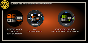 [69D] Big&Bold Color watchface Screenshot 1