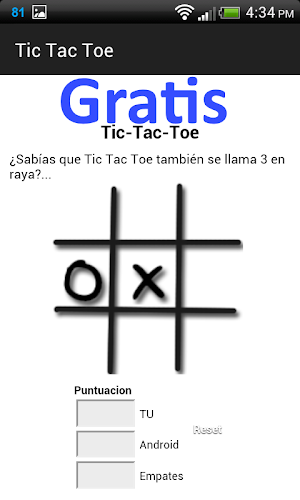 Tic Tac Toe Clasico Juego Screenshot 1
