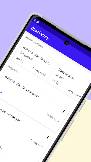 Checkstory for checklists Screenshot 1