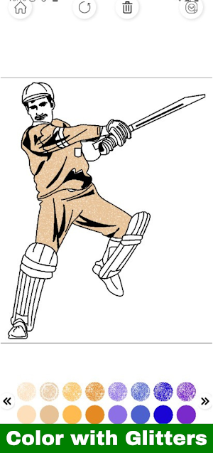 Cricket Sports Coloring Book Screenshot 0