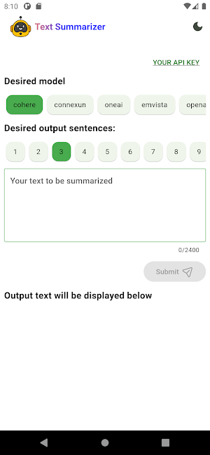 Text Summarizer Screenshot 2