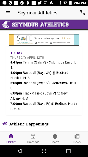 Seymour Athletics - Indiana Screenshot 1