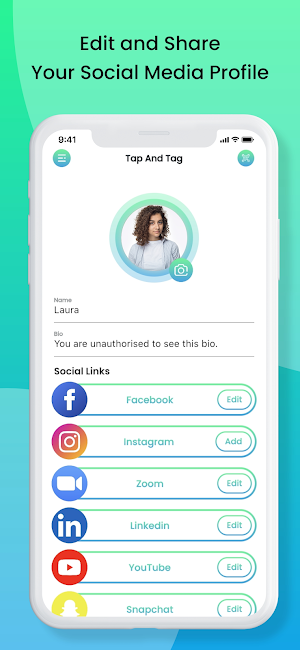 Tap and Tag - Digital Biz Card Screenshot 1