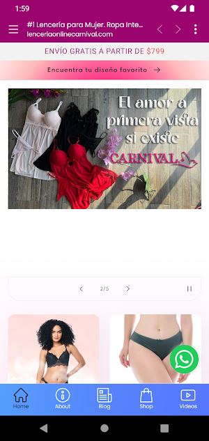 Carnival Lencería Screenshot 3