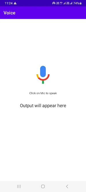 Voice Recognition Demo Screenshot 0