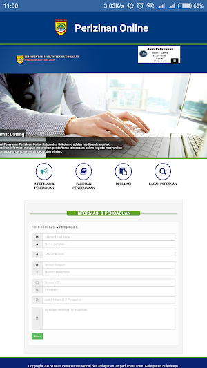 Perizinan Online Sukoharjo Screenshot 1
