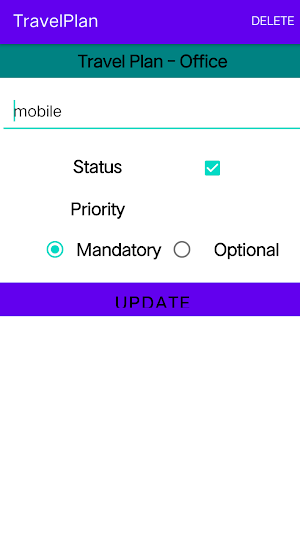 Travel Plan Screenshot 2