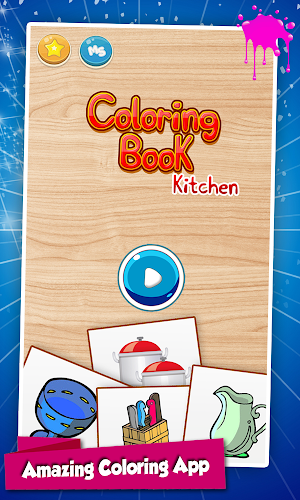 Kitchen Cooking Coloring Pages Drawing Book Screenshot 0