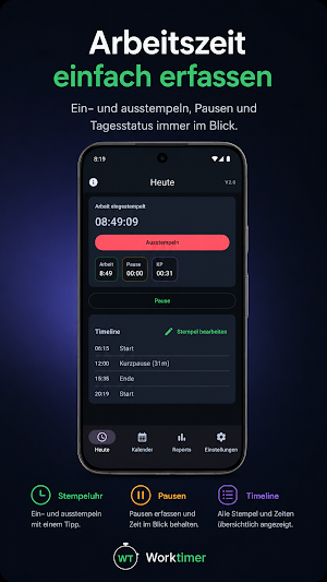 Worktimer Time Tracking Screenshot 2