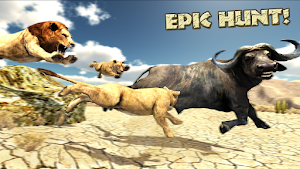 Hungry Lions Savanna Wild Hunt Screenshot 0