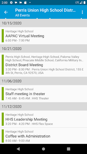 Perris Union High School District Screenshot 1