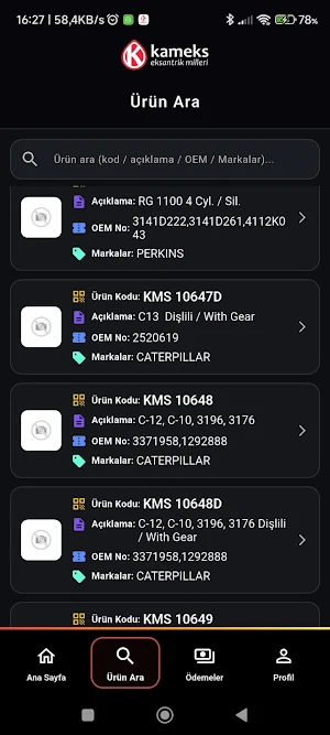 Kameks Sadakat Uygulaması Screenshot 1