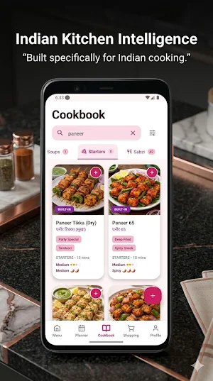 Reciplan - Indian Meal Planner Screenshot 1