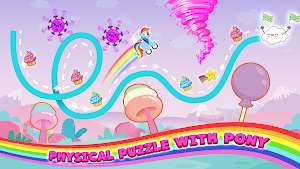 Pony Go : Drawing Race - Rainbow Paint Lines Screenshot 0
