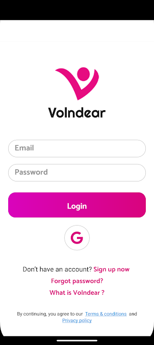 Volndear - Volunteering App Screenshot 0