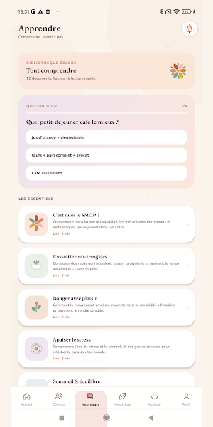 Éclore — SMOP and PCOS Screenshot 2