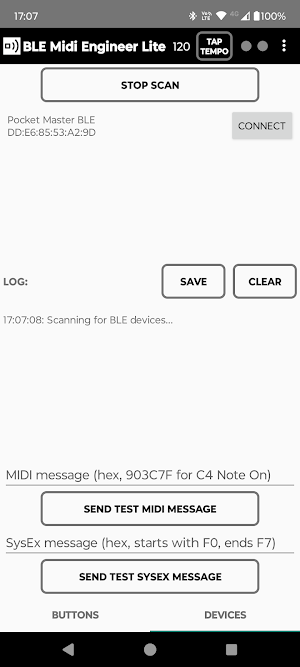 BLE MIDI Engineer Lite Screenshot 1