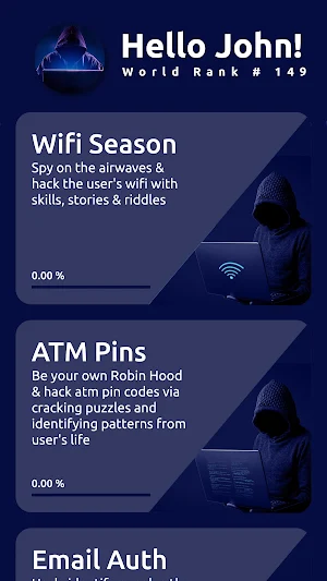 Cyber Hacker Bot: Hacking Game Screenshot 1