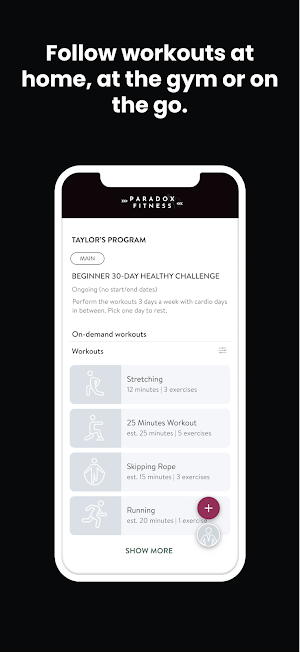 Paradox Fitness Screenshot 2